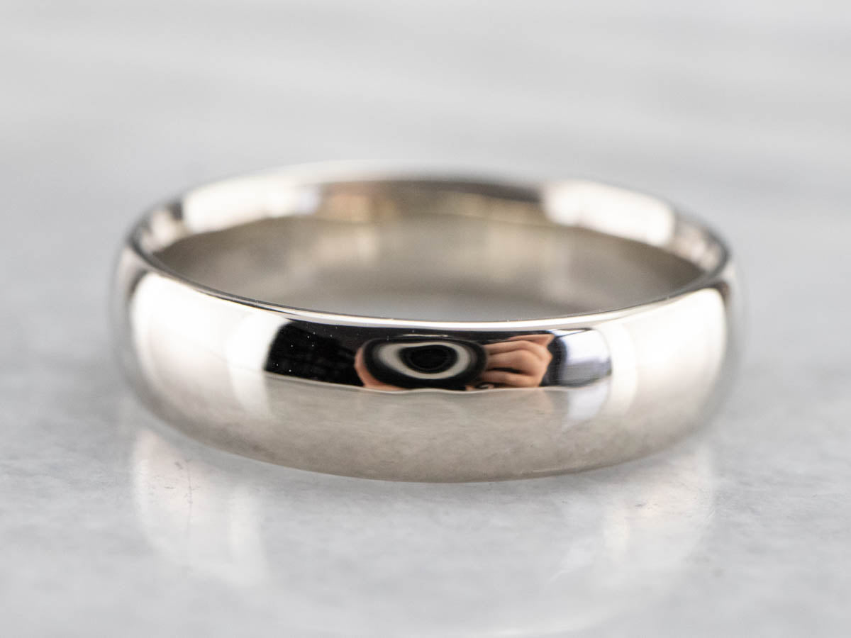 Men's 14K White Gold Comfort Fit Wedding Band