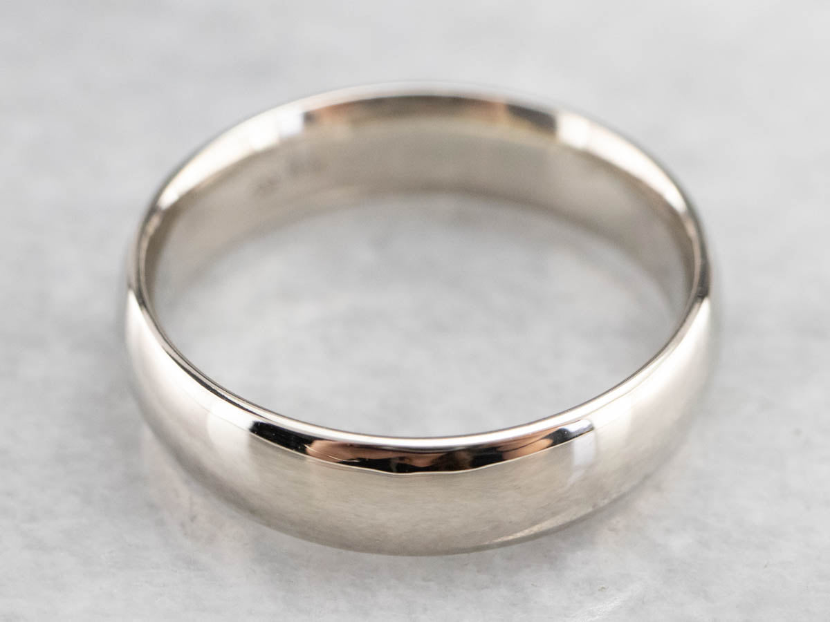 Men's 14K White Gold Comfort Fit Wedding Band