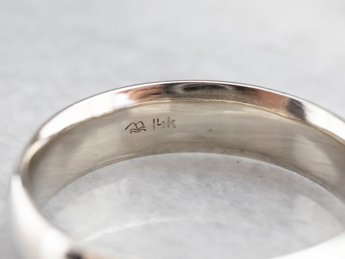 Men's 14K White Gold Comfort Fit Wedding Band