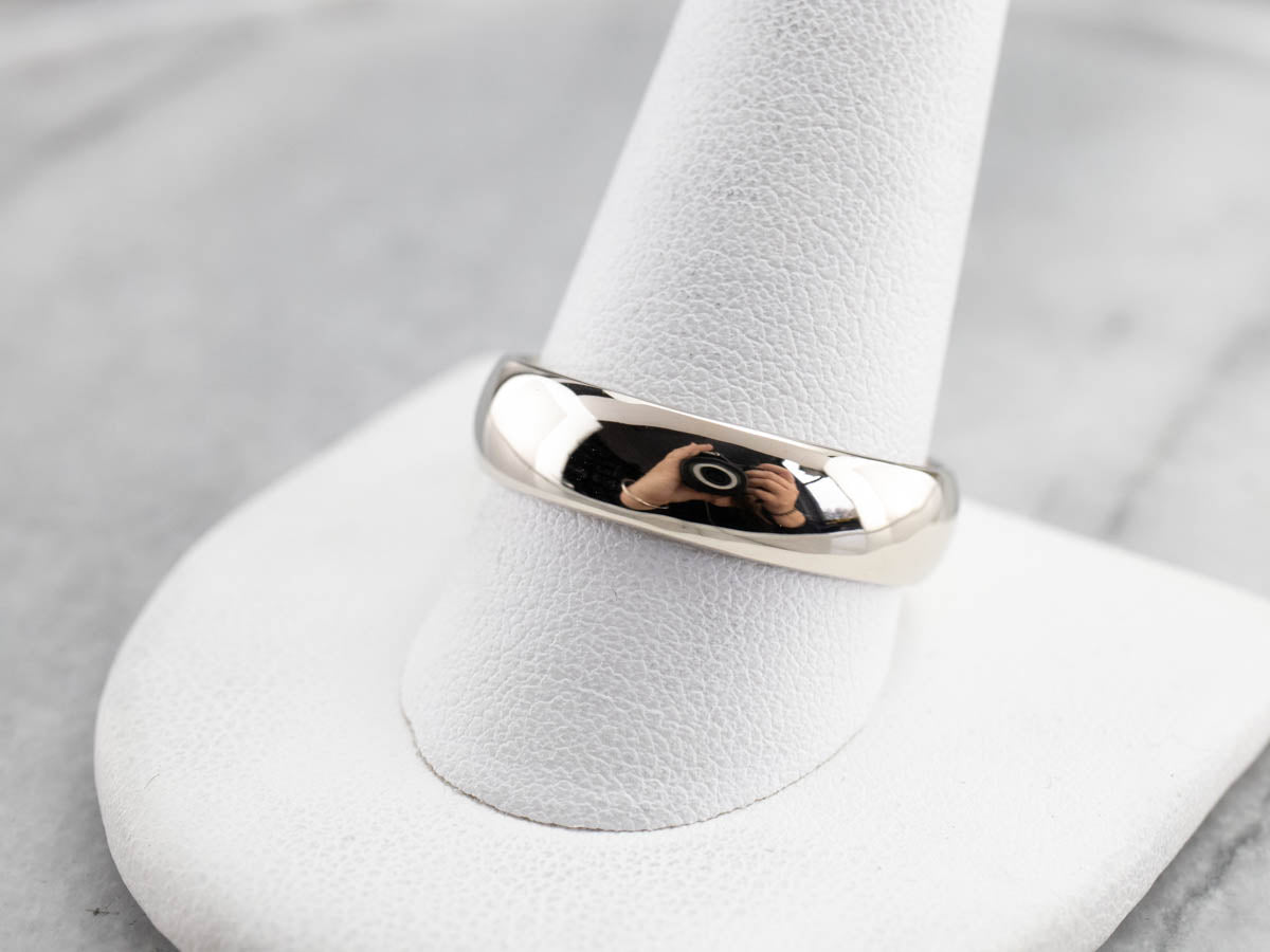 Men's 14K White Gold Comfort Fit Wedding Band
