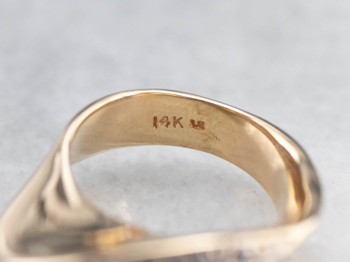 Modernist Gold Diamond Band