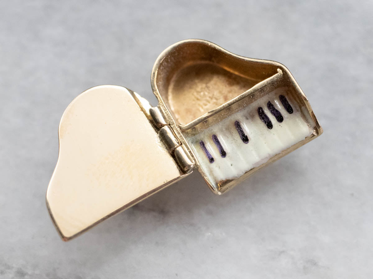 Stylish Piano Keyboard Enamel Charm – 9mm Italian Charm For Bracelets, Traditional 304L Stainless Steel - View #5