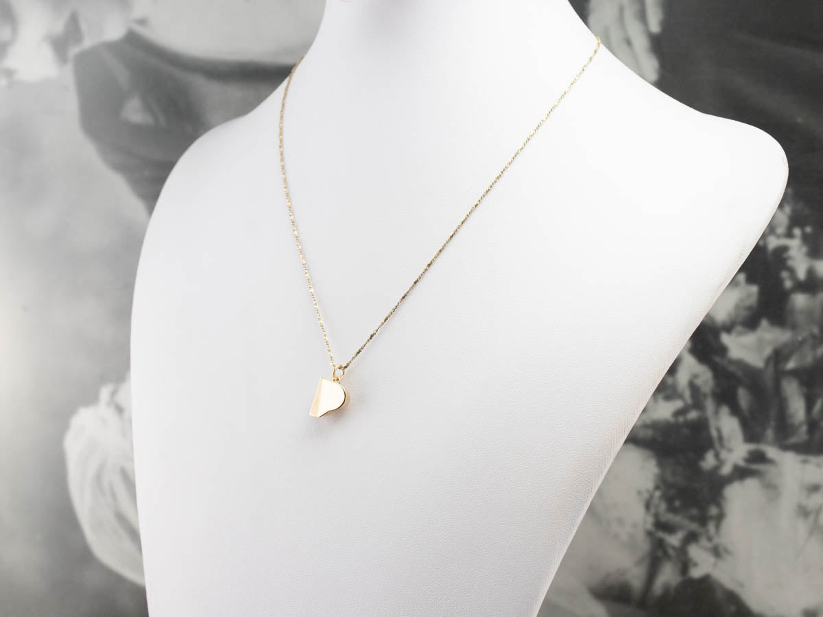 Vintage Gold Enamel Piano Charm