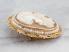 Antique Cam & Co Cameo and Seed Pearl Brooch