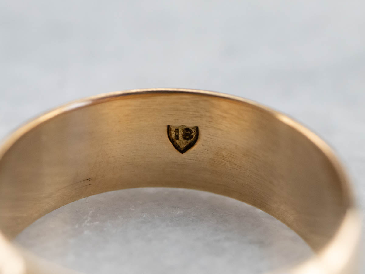 Vintage 18K Gold Men's Wedding Band
