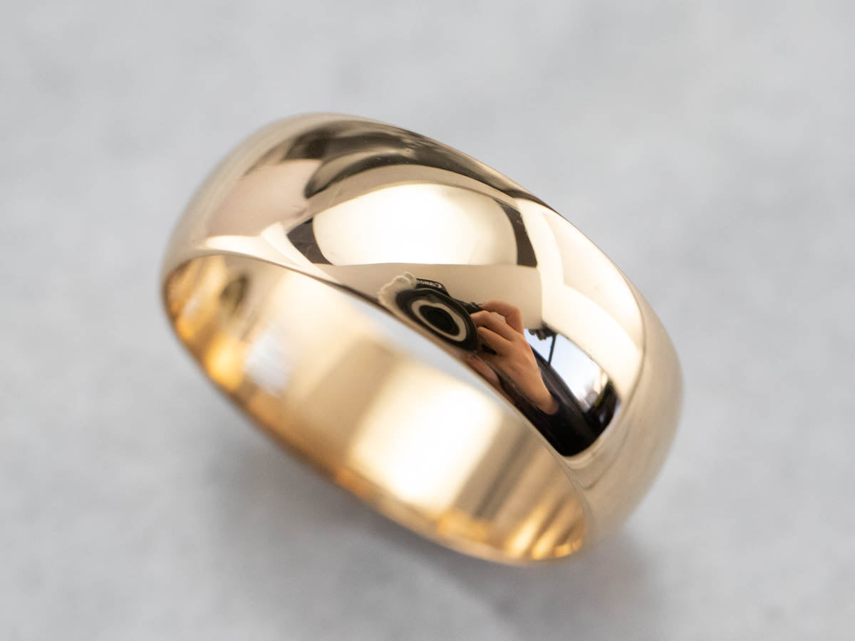 Vintage 18K Gold Men's Wedding Band