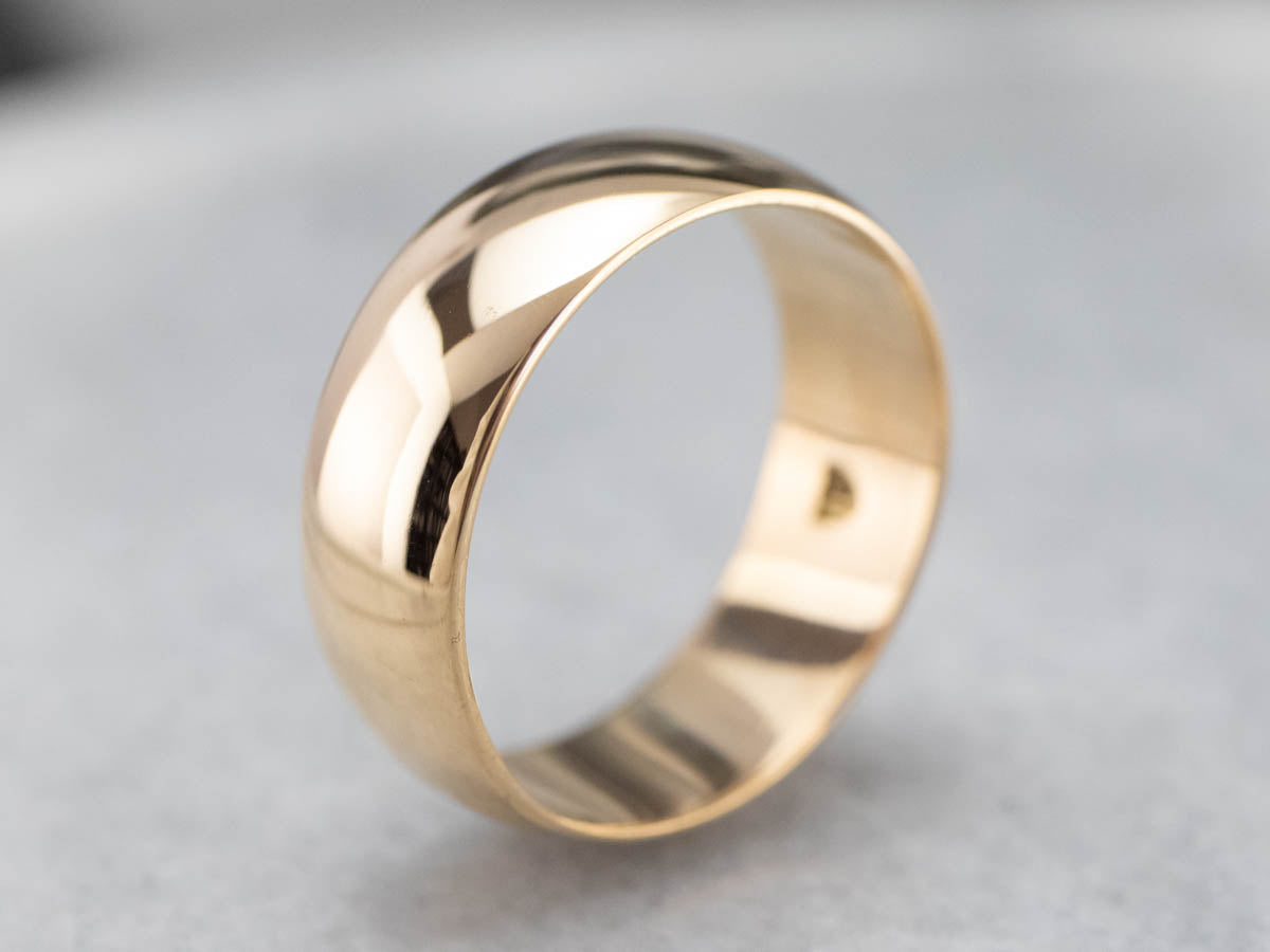 Vintage 18K Gold Men's Wedding Band