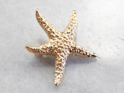 Vintage Gold Starfish Brooch