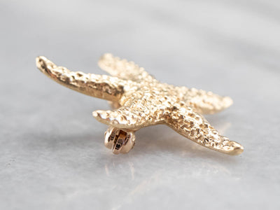 Vintage Gold Starfish Brooch