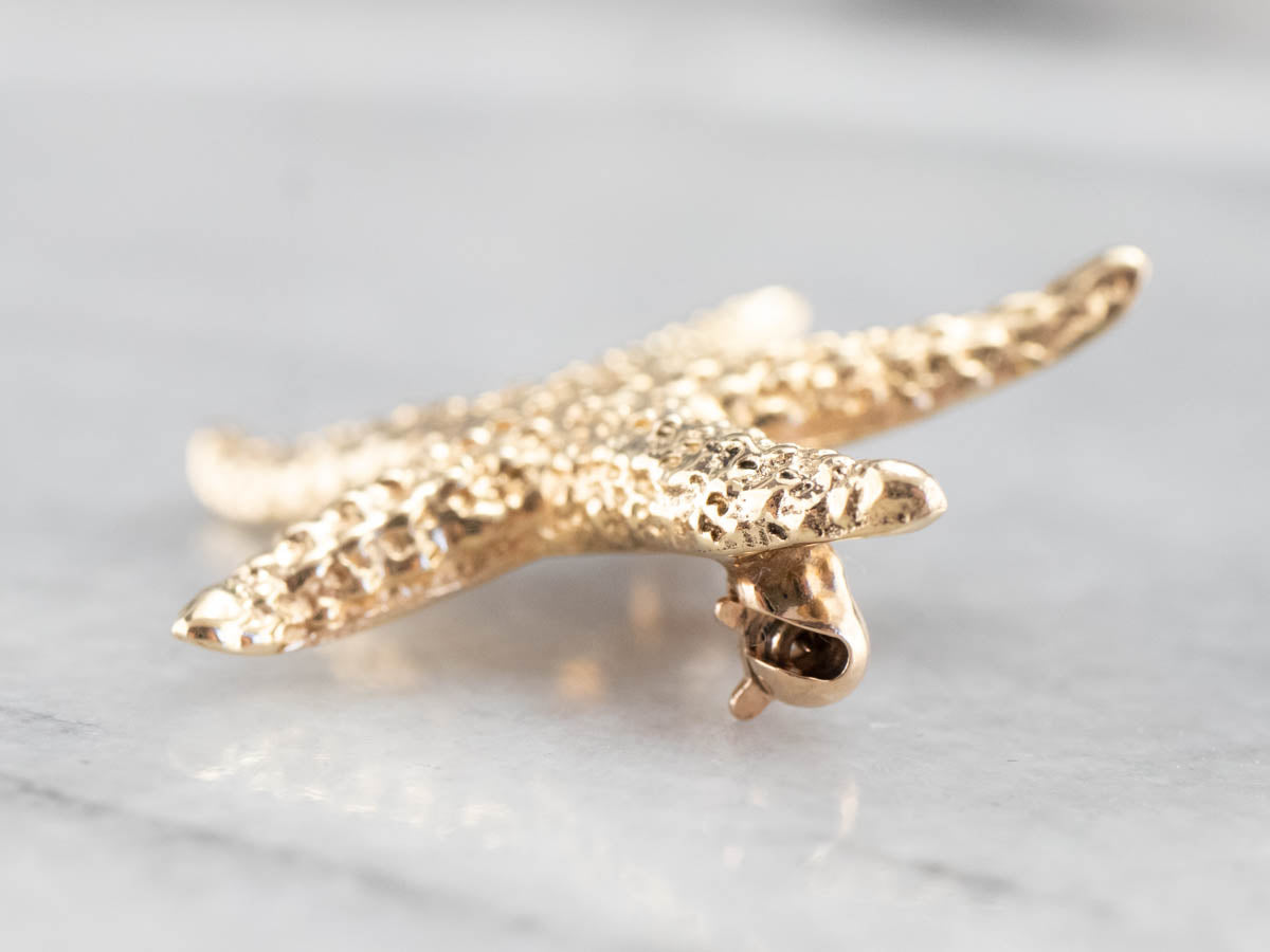 Vintage Gold Starfish Brooch