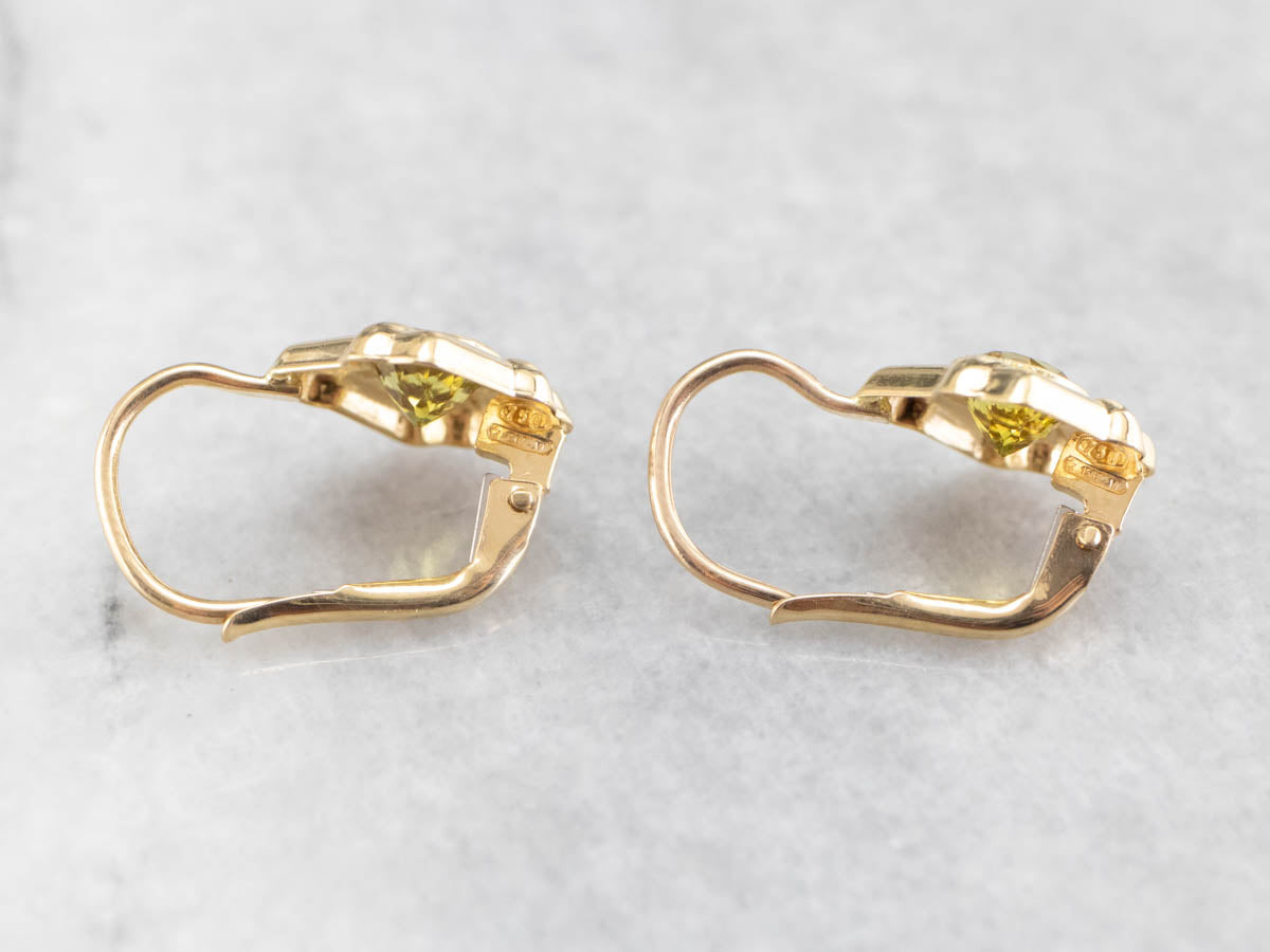 Mali Garnet 18K Gold Drop Earrings