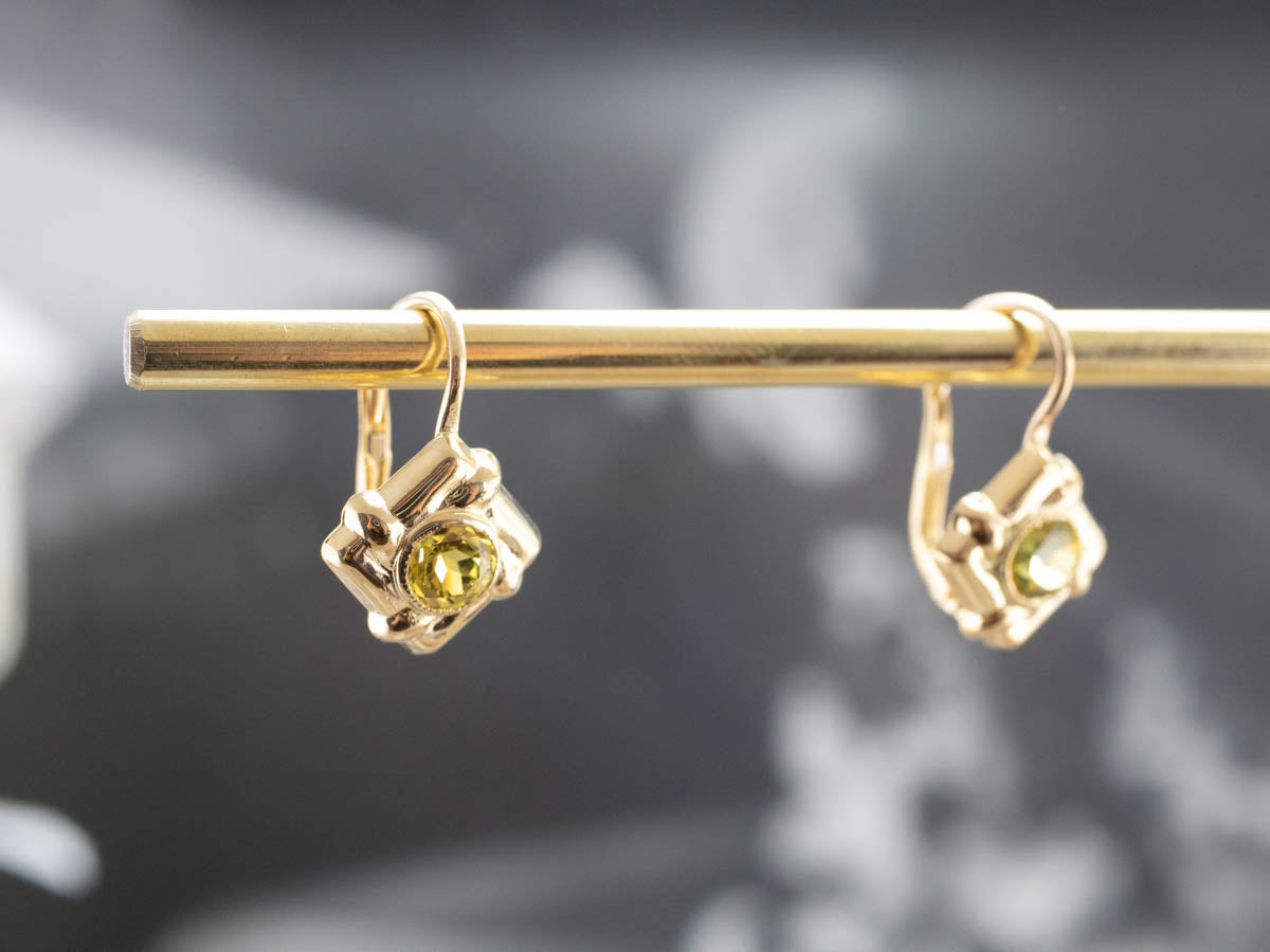 Mali Garnet 18K Gold Drop Earrings