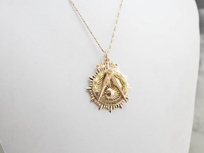 Antique Gold Masonic Medallion