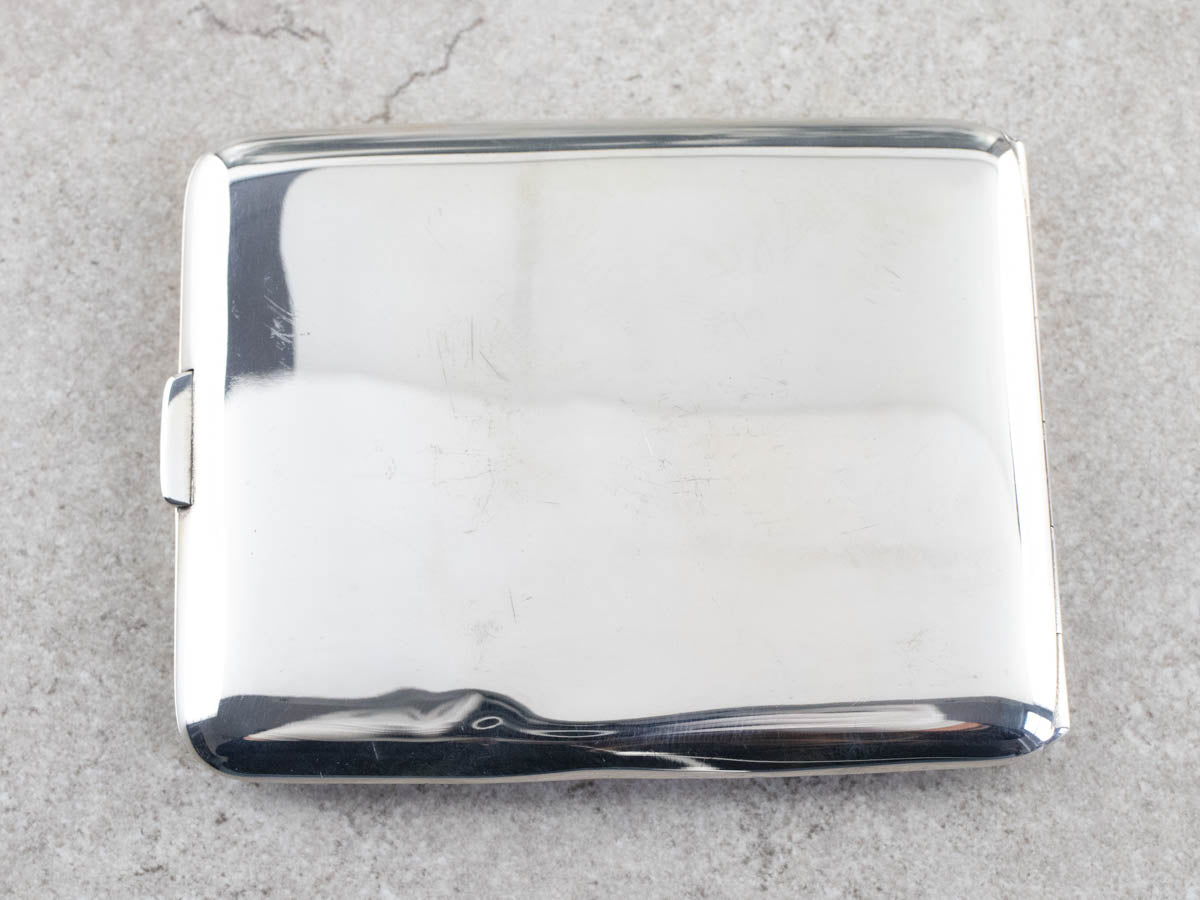 Vintage Elgin Striped Mixed Metal Cigarette Case