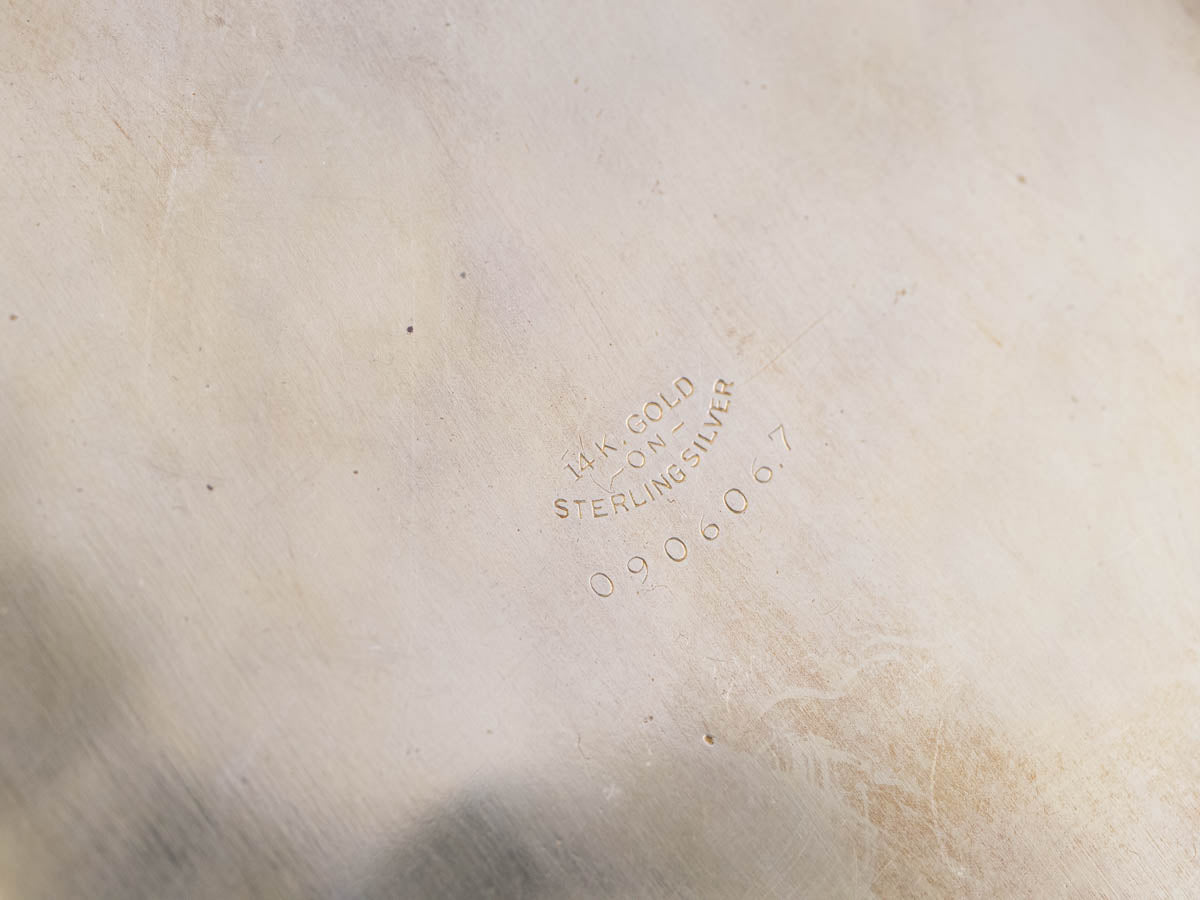 Vintage Elgin Striped Mixed Metal Cigarette Case