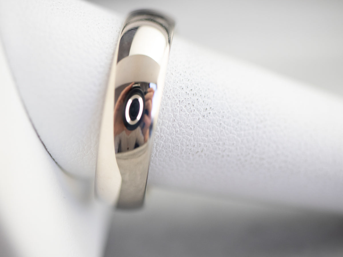 Heavy 14 Karat White Gold Band