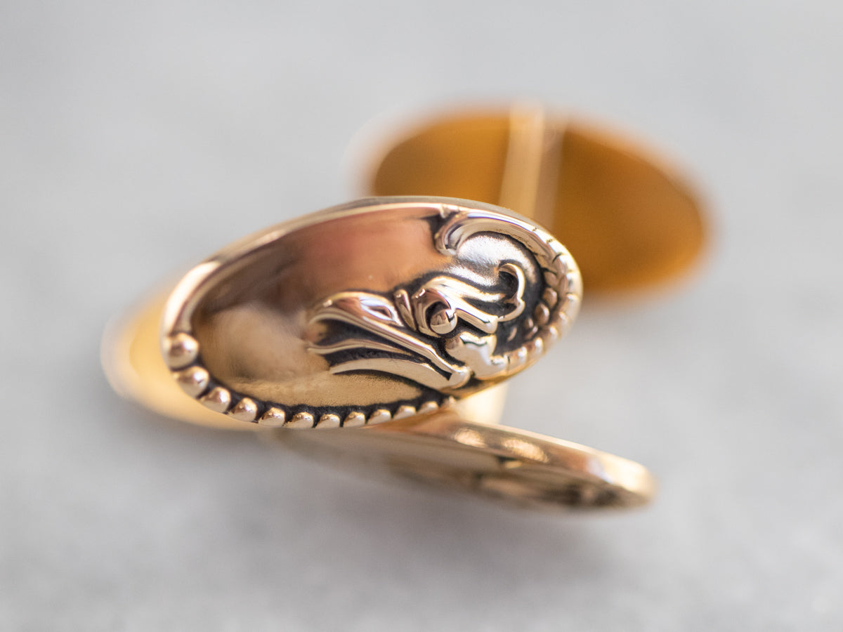 Gold Victorian Era Eagle Cufflinks