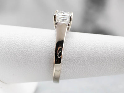 Princess Cut AGI Certified Diamond Solitaire Engagement Ring