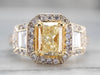 Modern Yellow GIA Certified Diamond Ring
