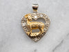 Diamond Heart Aries Zodiac Pendant