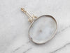 Silver and Gold Shazar Stone Agate Pendant