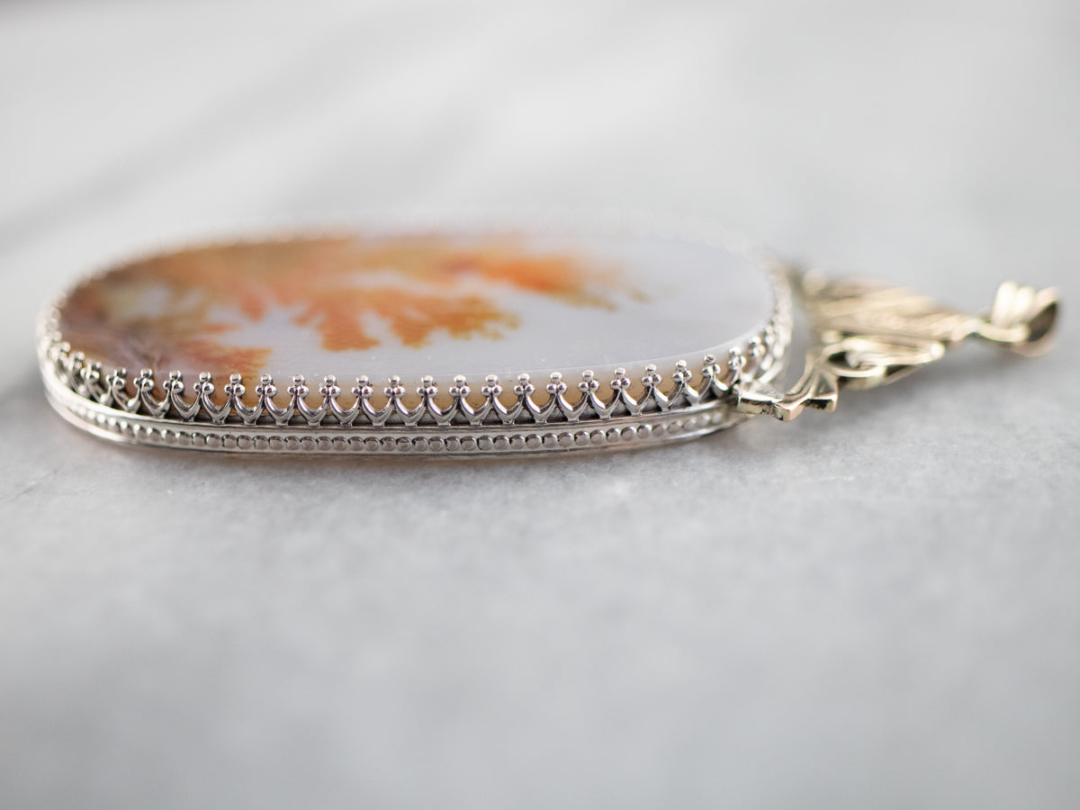 Large Agate Statement Pendant