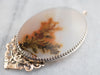 Upcycled Dendritic Agate Mixed Metal Pendant
