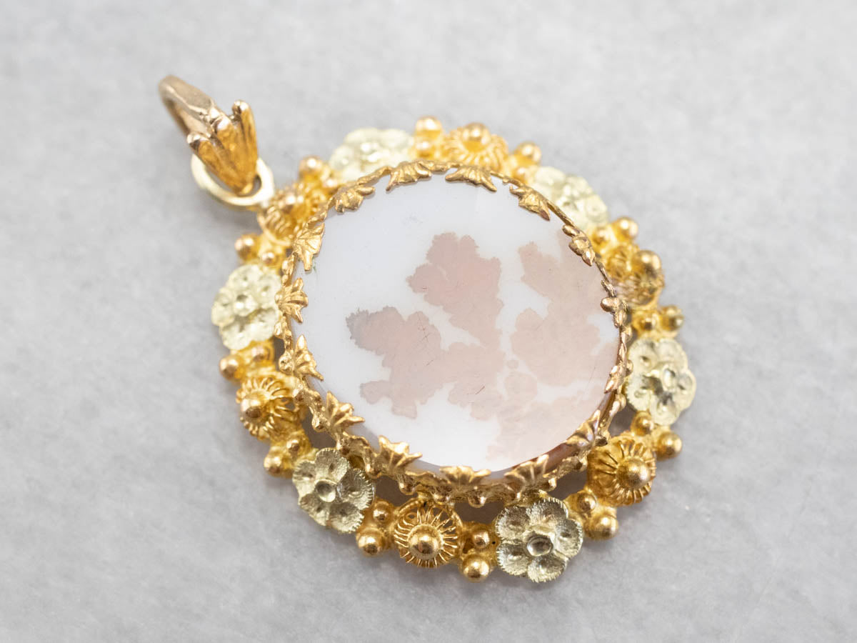 Colgante de Oro Ágata Dendrítica