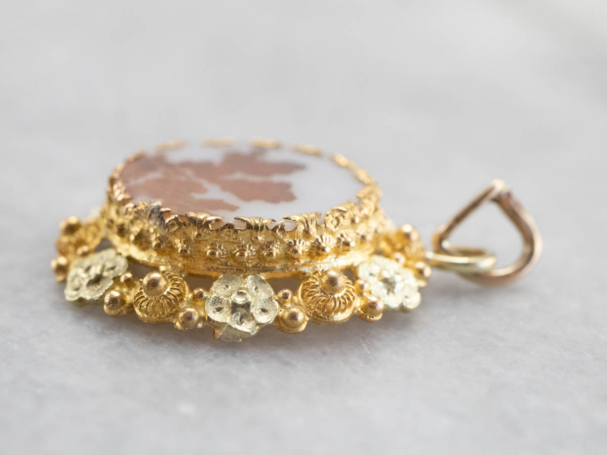 Colgante de Oro Ágata Dendrítica