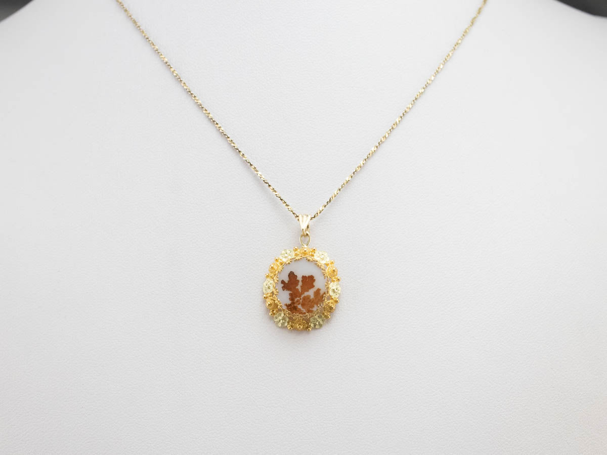 Colgante de Oro Ágata Dendrítica