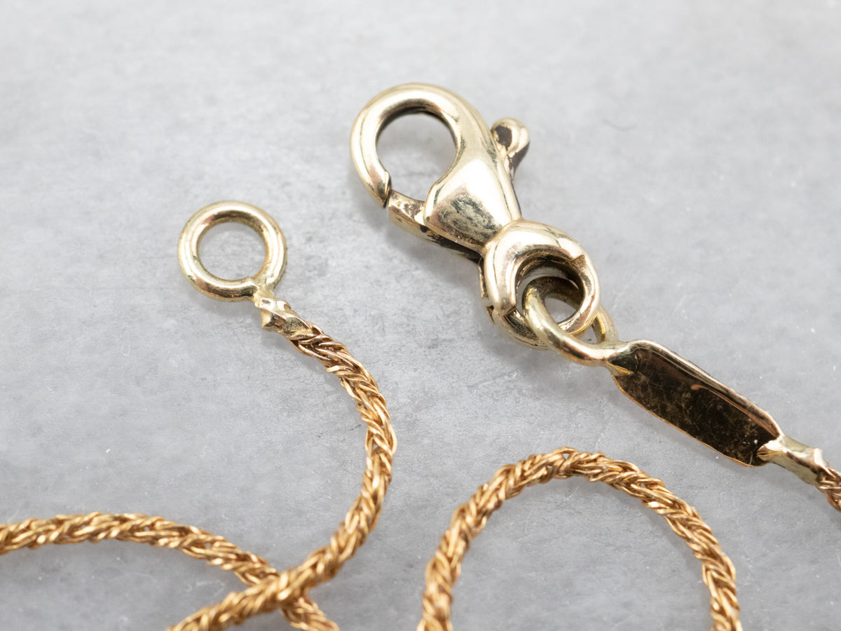 Collar italiano con cuentas de oro rosa y amarillo