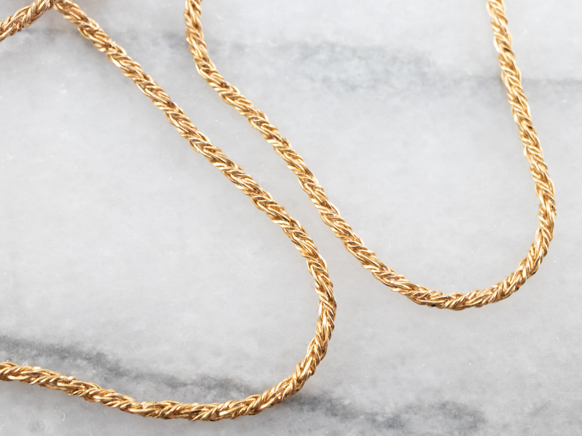 Collar italiano con cuentas de oro rosa y amarillo