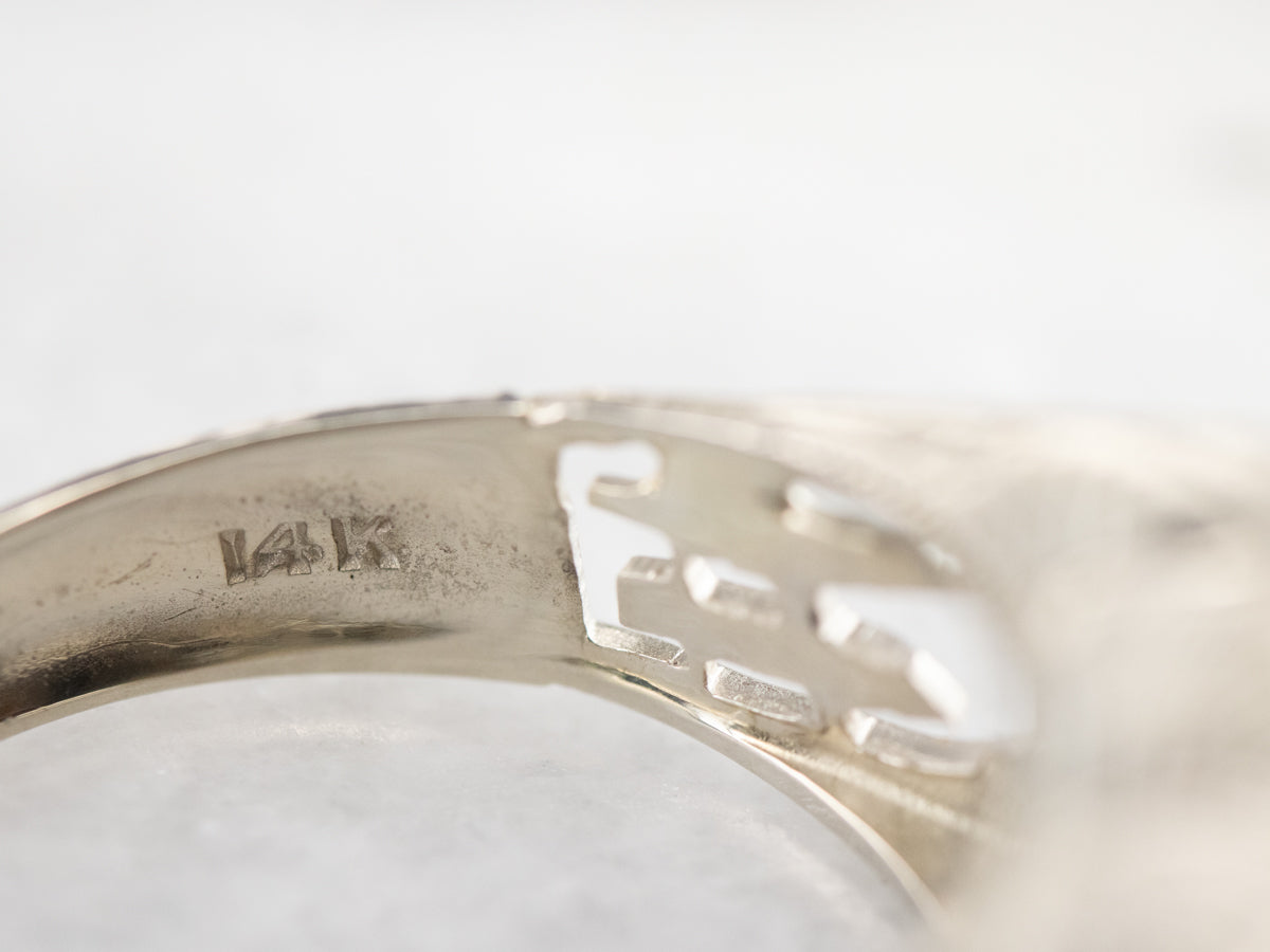 Onyx 1920s Enamel Eastern Star Ring