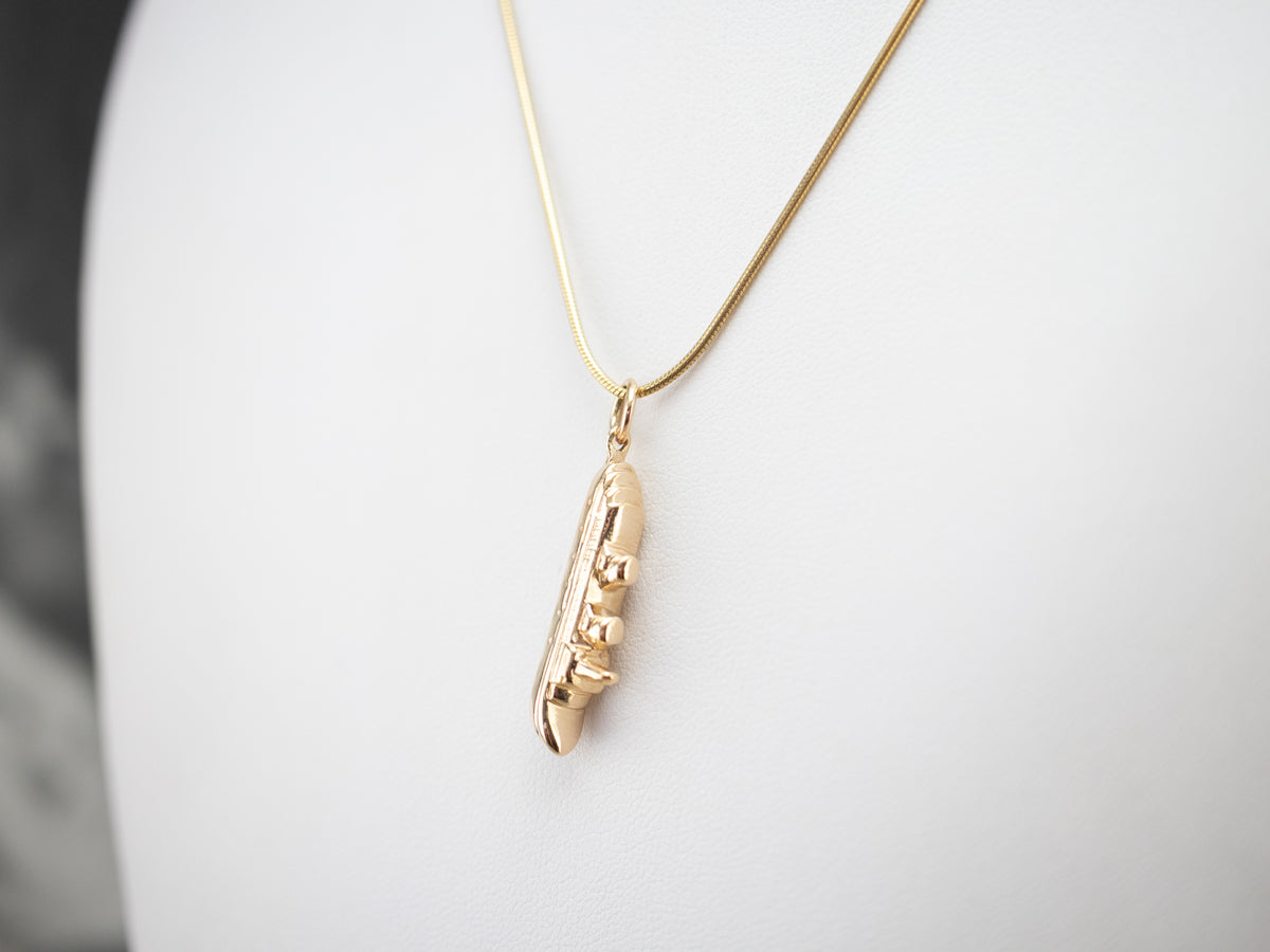 Vintage Gold Ocean Liner Charm