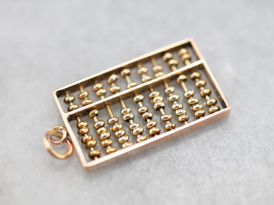 Vintage Gold Abacus Charm