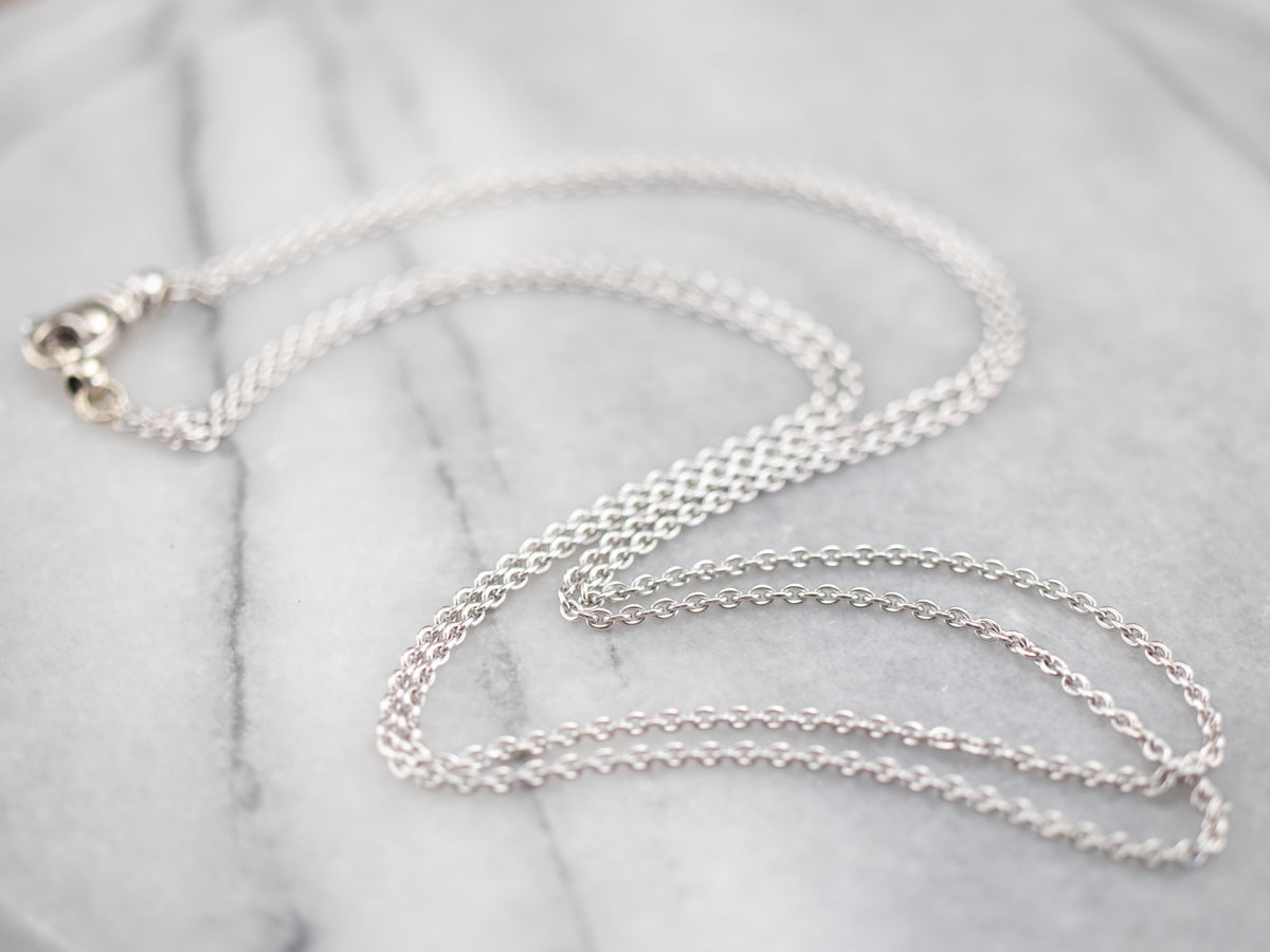 White Gold Double Layer Chain