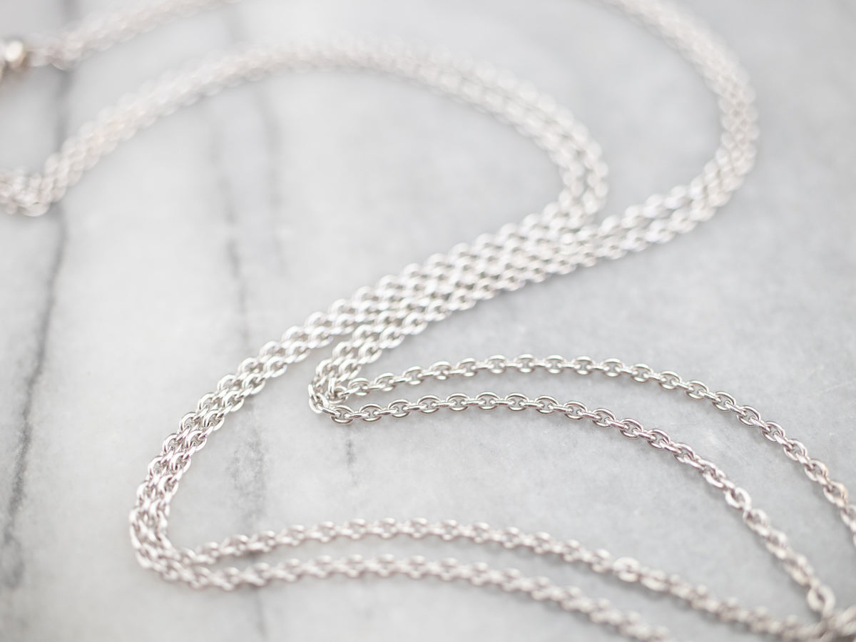 White Gold Double Layer Chain