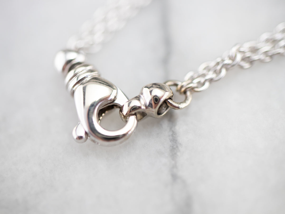 White Gold Double Layer Chain