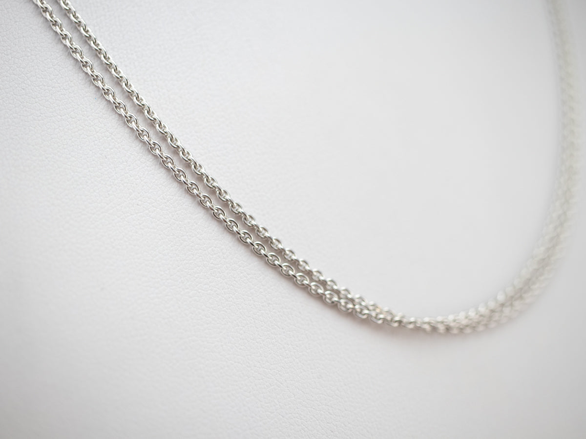 White Gold Double Layer Chain