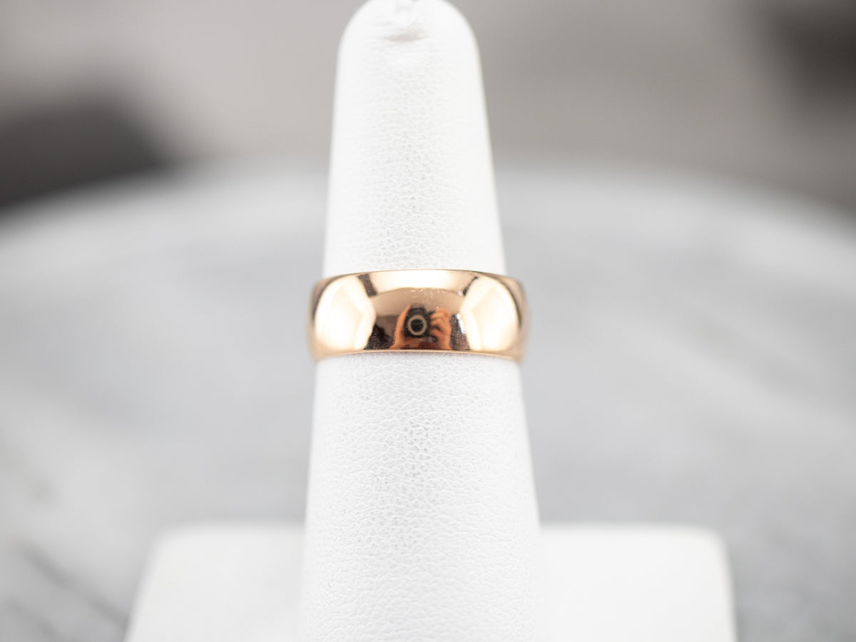 Unisex Antique Rose Gold Band