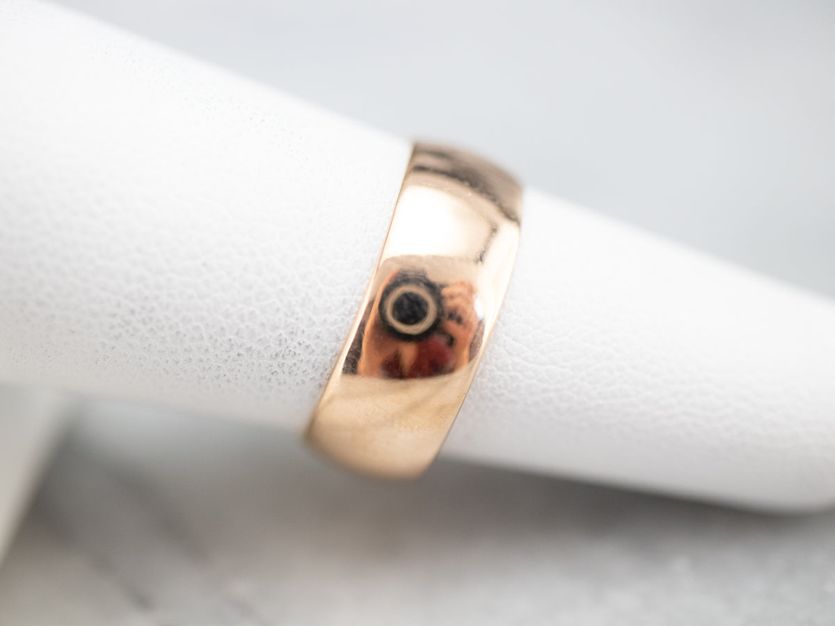 Unisex Antique Rose Gold Band