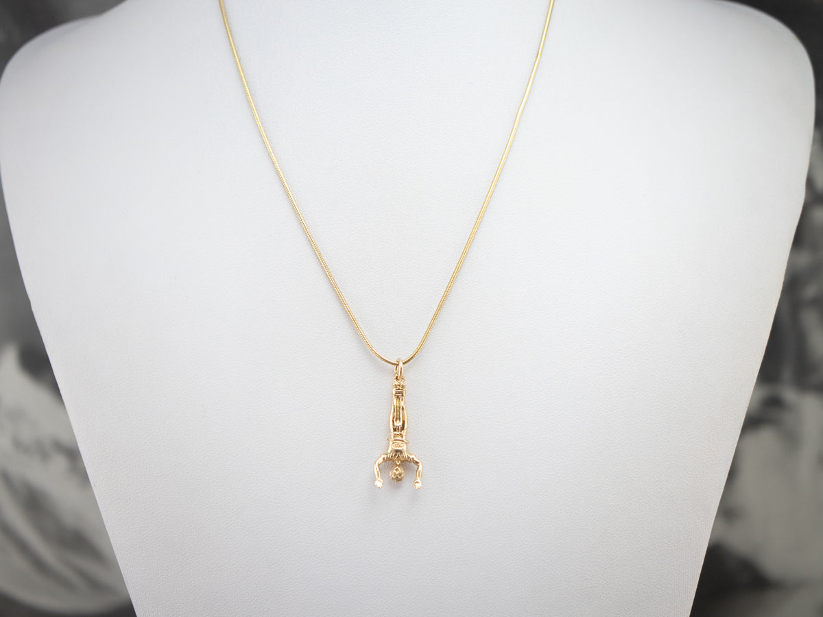 Vintage Gold Bungee Jumper Charm