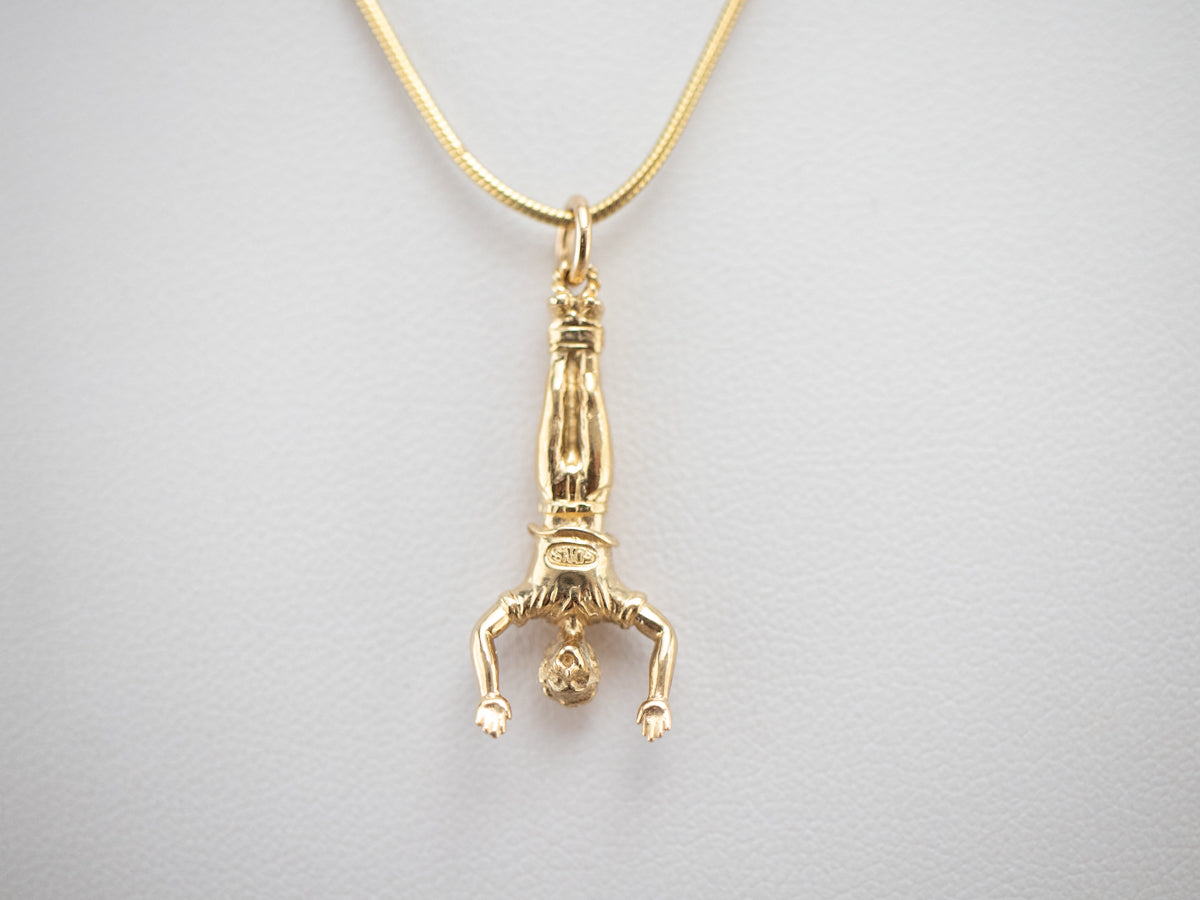 Vintage Gold Bungee Jumper Charm