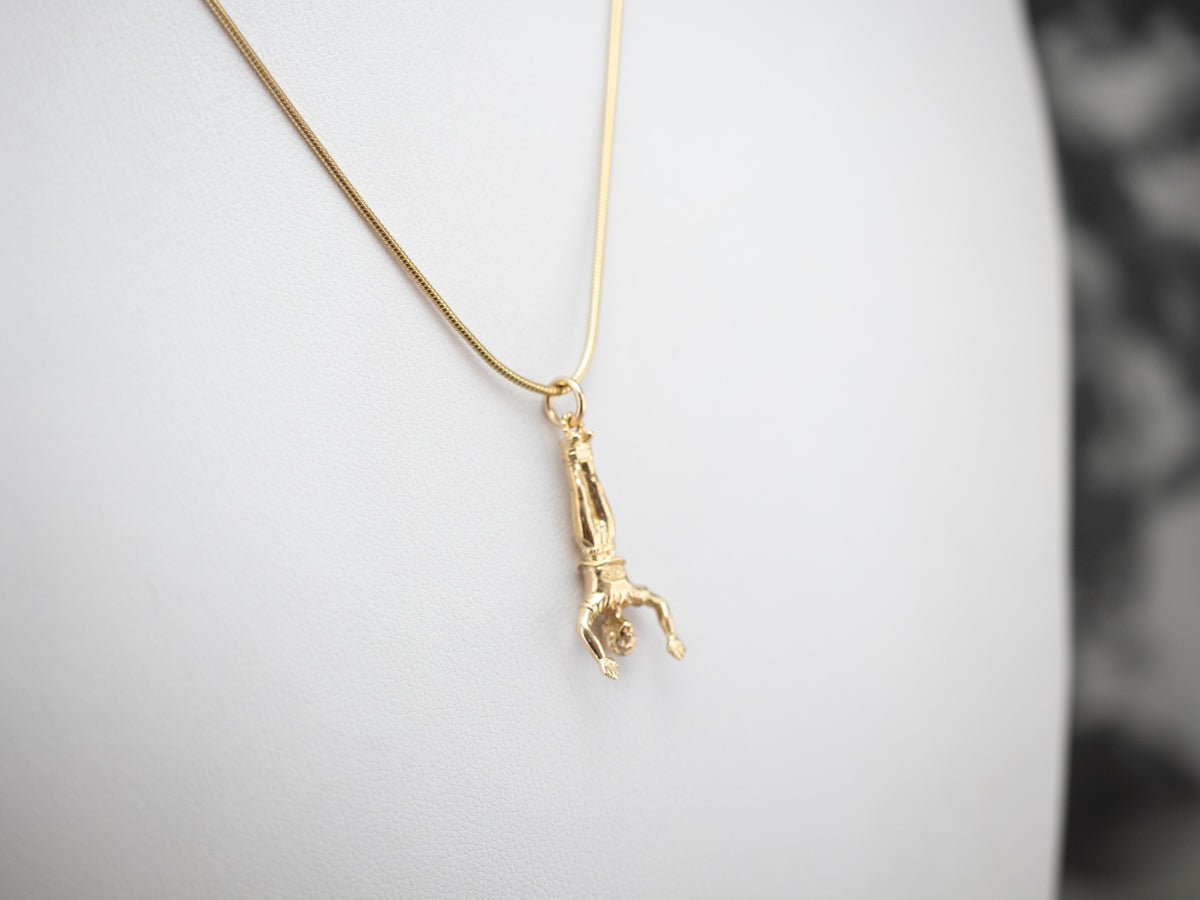 Vintage Gold Bungee Jumper Charm