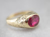 Antique 1920's Synthetic Ruby  Floral Ring