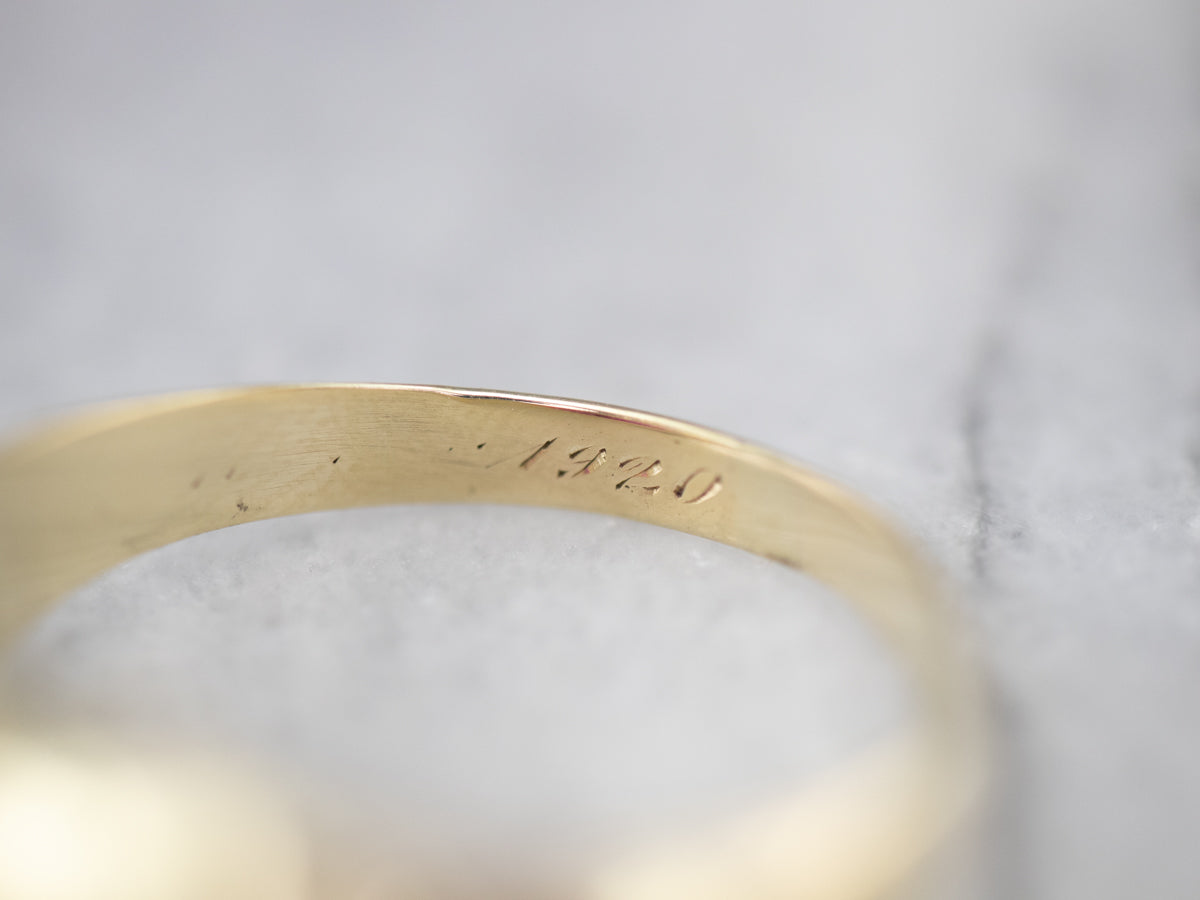 Antique 1920's Synthetic Ruby  Floral Ring