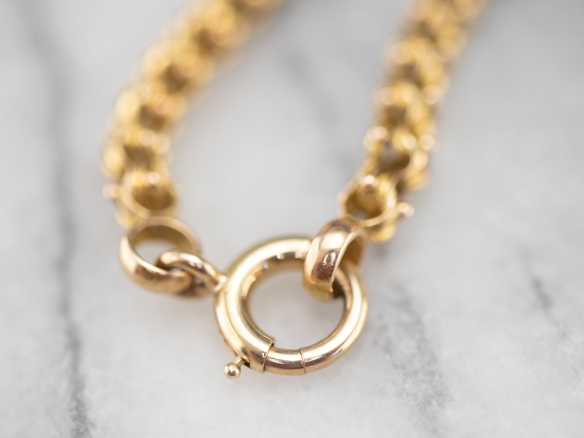 Ornate Antique Gold Chain Necklace