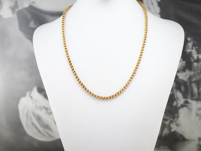 Ornate Antique Gold Chain Necklace