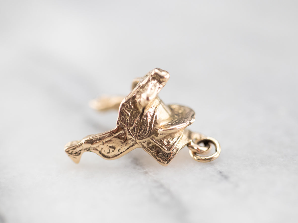 Ornate Western Saddle Charm