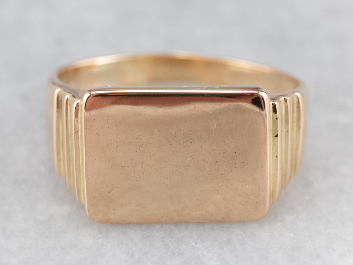 Unisex Gold Signet Ring